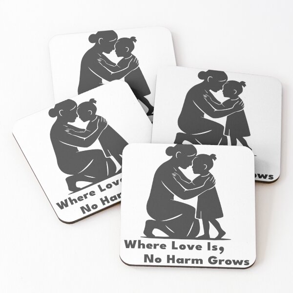Item preview, Where Love Is, No Harm Grows – Minimalist Guardian & Child Design designed and sold by House-of-Waliya.