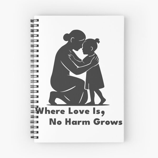 Item preview, Where Love Is, No Harm Grows – Minimalist Guardian & Child Design designed and sold by House-of-Waliya.