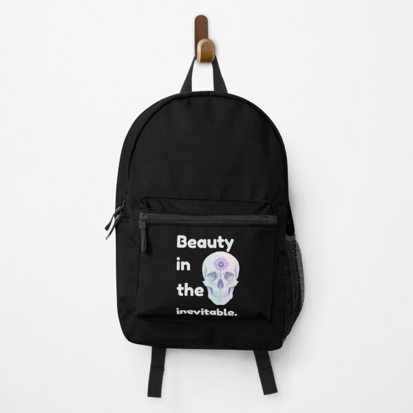 Item preview, Beauty in the Inevitable – Skull & Mortality Quote designed and sold by NeutronDesign.
