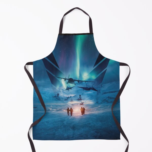 Item preview, Aurora Australis Over Antarctic Expedition Aircraft Silhouette Poster designed and sold by TitanRN.
