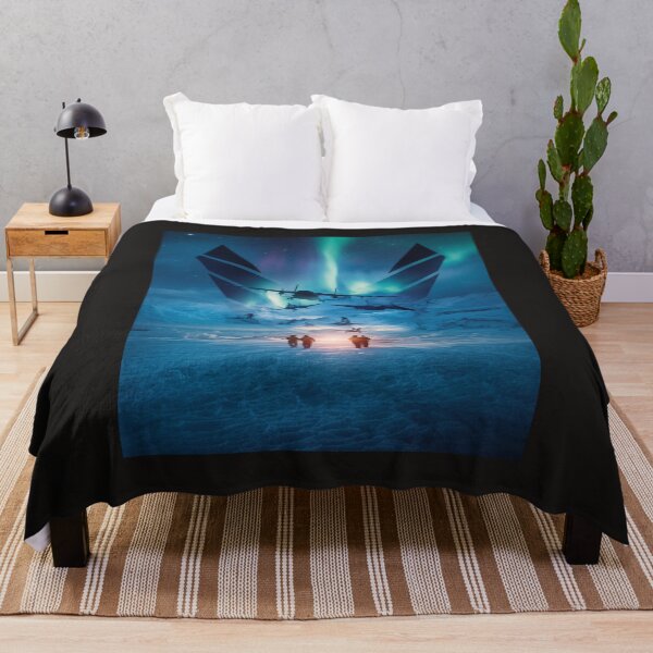Item preview, Aurora Australis Over Antarctic Expedition Aircraft Silhouette Poster designed and sold by TitanRN.