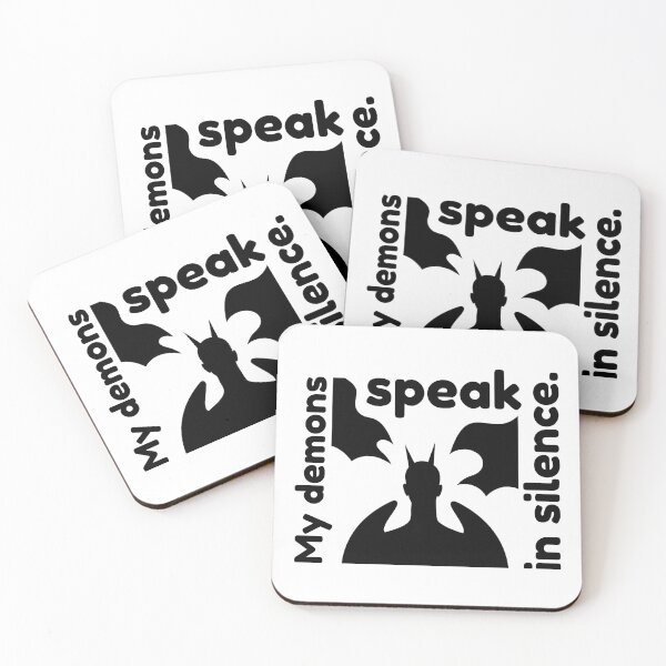 Item preview, My Demons Speak in Silence – Dark Silhouette Design designed and sold by NeutronDesign.