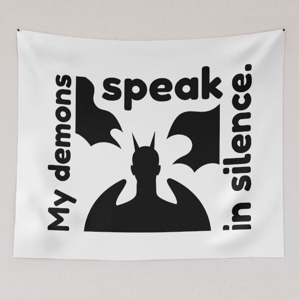 Item preview, My Demons Speak in Silence – Dark Silhouette Design designed and sold by NeutronDesign.