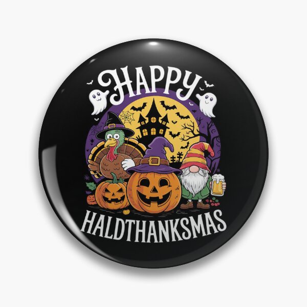 Item preview, Happy Hallothanksmas Halloween Thanksgiving Christmas Gnome  designed and sold by RsFilsingerArt.