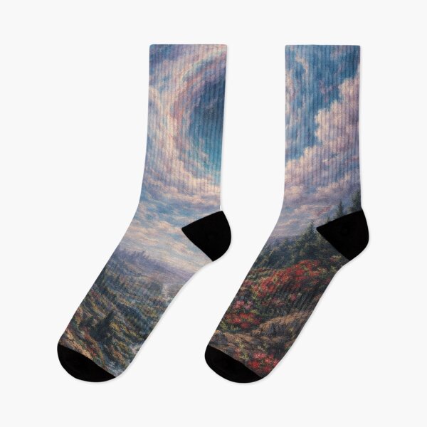 Item preview, Surreal Sky Portal Landscape – Existential Oil Painting designed and sold by Visualynx.