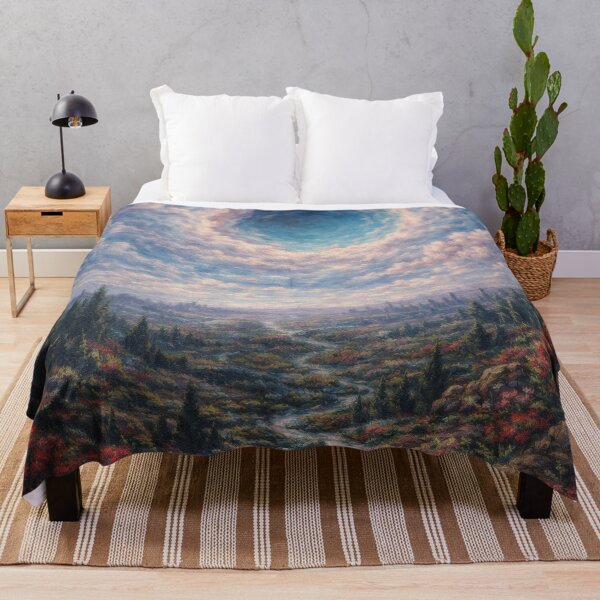 Item preview, Surreal Sky Portal Landscape – Existential Oil Painting designed and sold by Visualynx.
