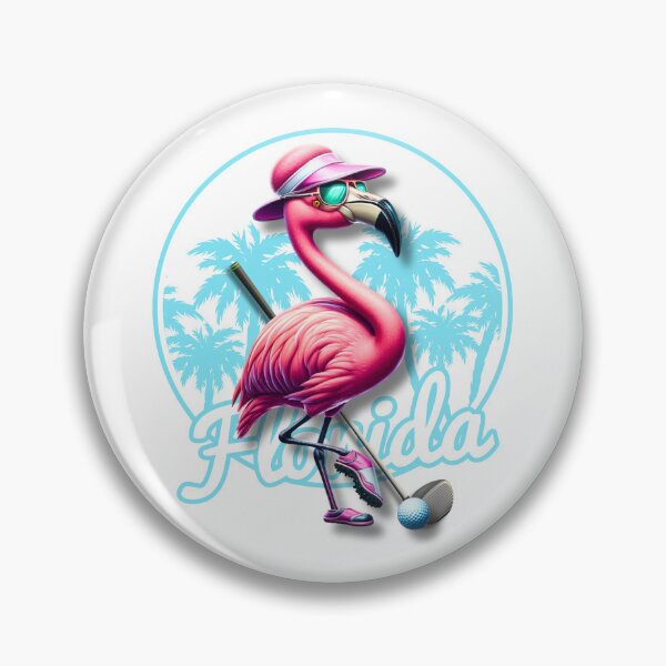 Item preview, Florida Flamingo Golfer ?⛳ Fun Pink Tropical Golf Art for Snowbirds designed and sold by Kmcantley.