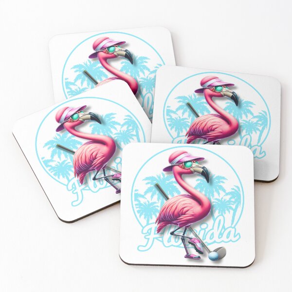Item preview, Florida Flamingo Golfer ?⛳ Fun Pink Tropical Golf Art for Snowbirds designed and sold by Kmcantley.