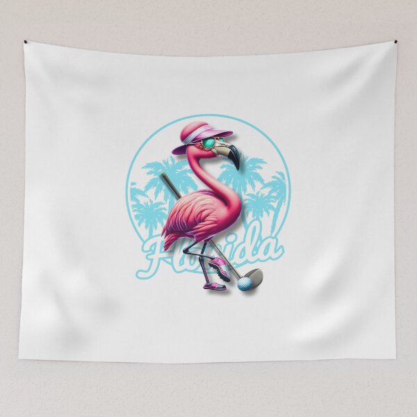 Item preview, Florida Flamingo Golfer ?⛳ Fun Pink Tropical Golf Art for Snowbirds designed and sold by Kmcantley.