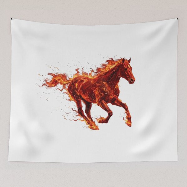 Item preview, Flaming Fire Horse | Elemental Spirit Animal Art designed and sold by Rosuma Designs.