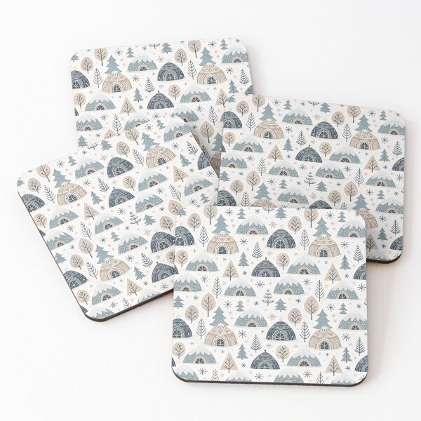 Item preview, Nordic Snow Symbols | Calm Winter Folk Art designed and sold by Shuga-Design.