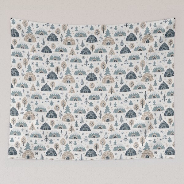 Item preview, Nordic Snow Symbols | Calm Winter Folk Art designed and sold by Shuga-Design.
