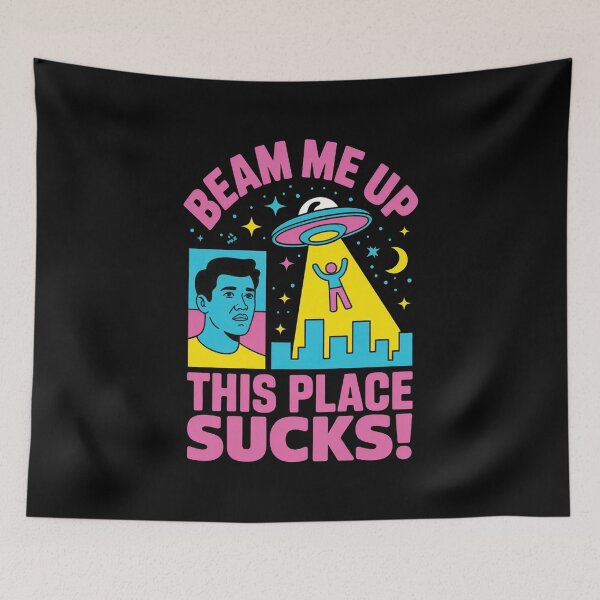 Item preview, Funny Alien Abduction Saying Beam Me Up Sarcastic Sci Fi designed and sold by faridman.