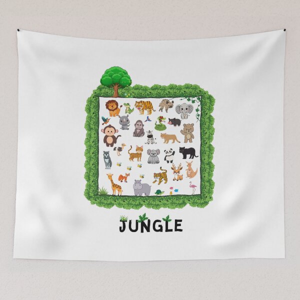 Item preview, Adorable Jungle Animals Cartoon Art designed and sold by TorqueThread.