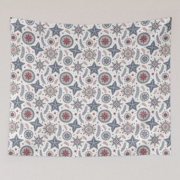 Item preview, Nordic Stars & Rosettes | Scandinavian Folk Winter Art designed and sold by Shuga-Design.