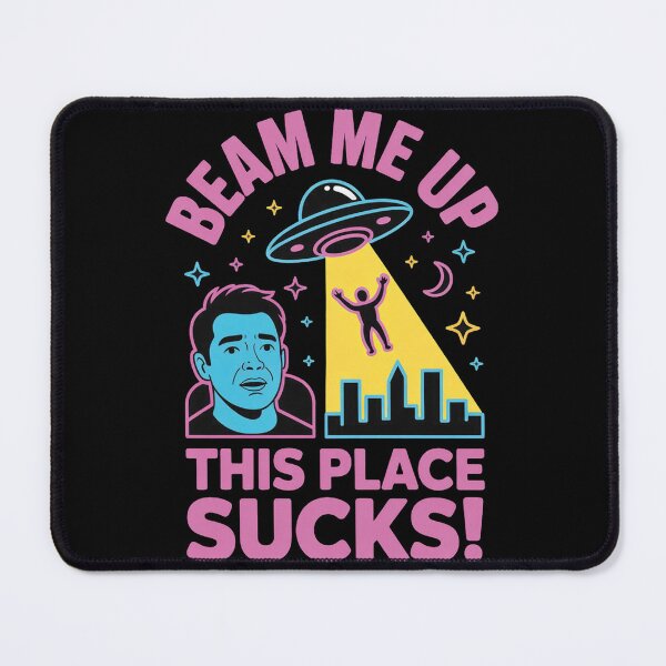 Item preview, Retro UFO Humor Beam Me Up Cosmic Alien Vibes designed and sold by faridman.