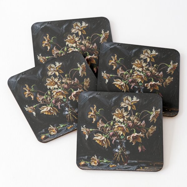 Item preview, Withered Flowers Still Life – Dark Gothic Floral Painting designed and sold by Visualynx.