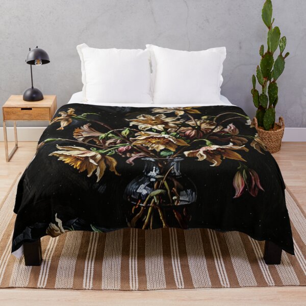 Item preview, Withered Flowers Still Life – Dark Gothic Floral Painting designed and sold by Visualynx.