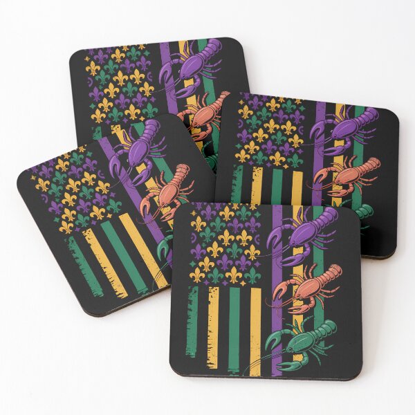 Item preview, Crawfish Carnival American Flag Bold Mardi Gras Artwork designed and sold by BernoNickel.