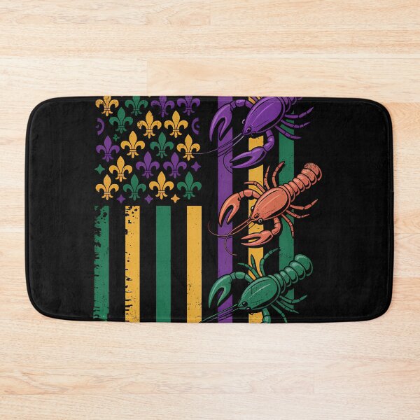 Item preview, Crawfish Carnival American Flag Bold Mardi Gras Artwork designed and sold by BernoNickel.