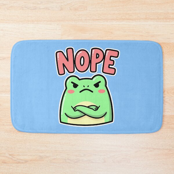 Item preview, NOPE - Angry Cute Frog Sarcasm designed and sold by littleflabby.