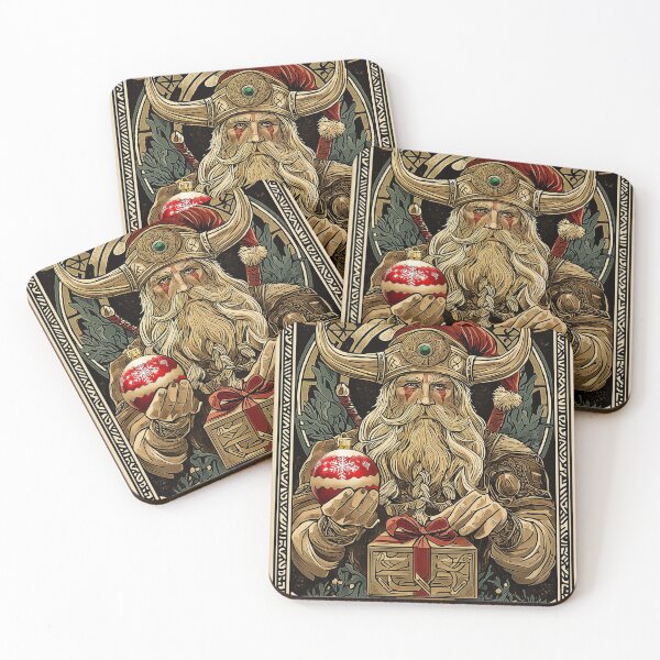 Item preview, Viking Santa with Christmas Ornament designed and sold by PetsArt.