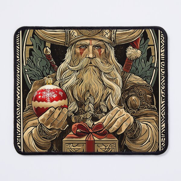 Item preview, Viking Santa with Christmas Ornament designed and sold by PetsArt.