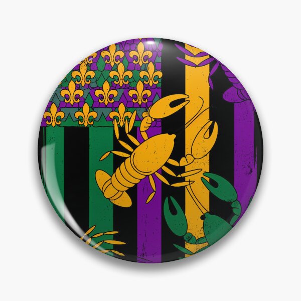 Item preview, Mardi Gras Crawfish American Flag Distressed Festival Art designed and sold by BernoNickel.