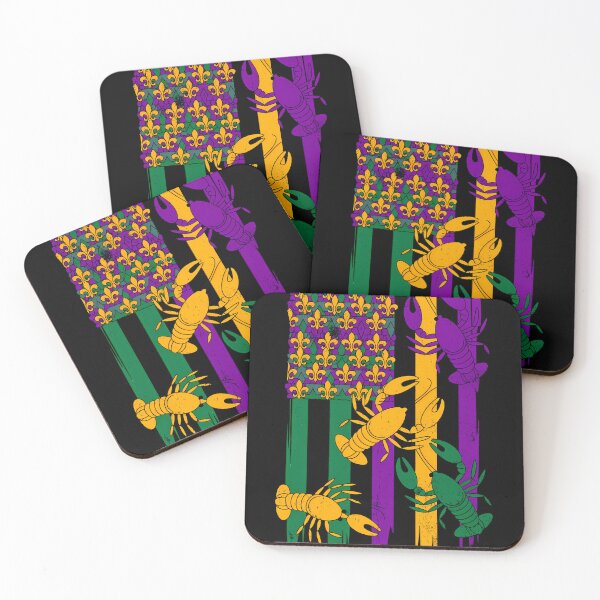 Item preview, Mardi Gras Crawfish American Flag Distressed Festival Art designed and sold by BernoNickel.
