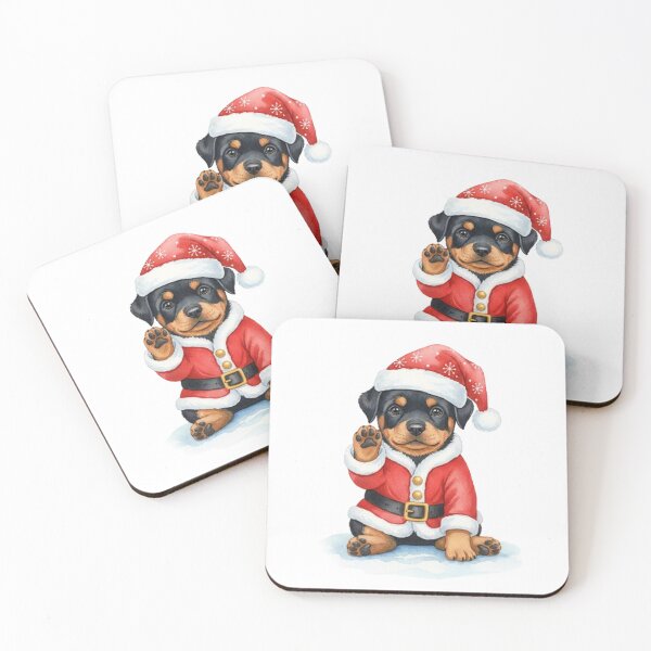 Item preview, Adorable Rottweiler Puppy in a Santa Claus Costume designed and sold by CHRIST5000.