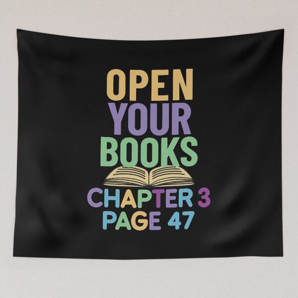 Item preview, Open your books chapter 3- Teacher funny  designed and sold by Think4Prints.