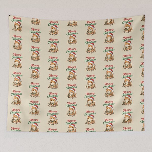 Item preview, Meowy Christmas - Christmas Cat Humor designed and sold by MaxArtStore26.