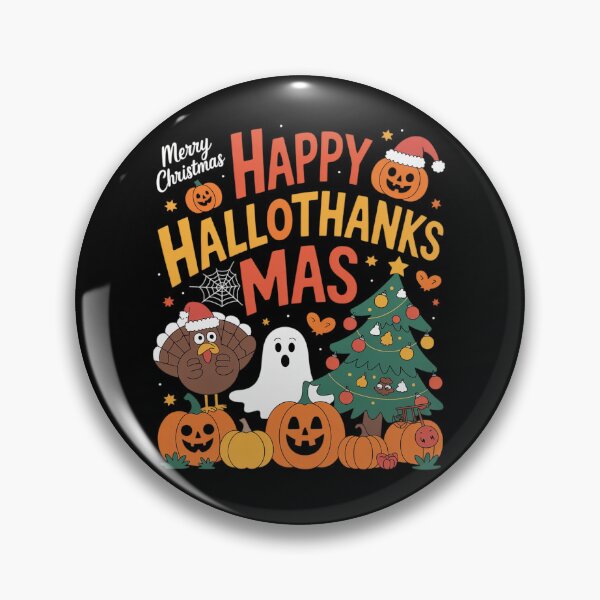 Item preview, Happy Hallothanksmas Halloween Thanksmas Holiday Season designed and sold by RsFilsingerArt.