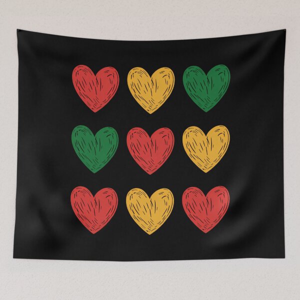 Item preview, Black History Hearts African American Cute designed and sold by cosmicncozyS.