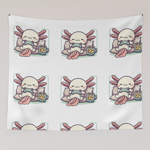 Item preview, Cute Axolotl Gamer Mood – Chill Gaming Vibes designed and sold by GrumpySableye.