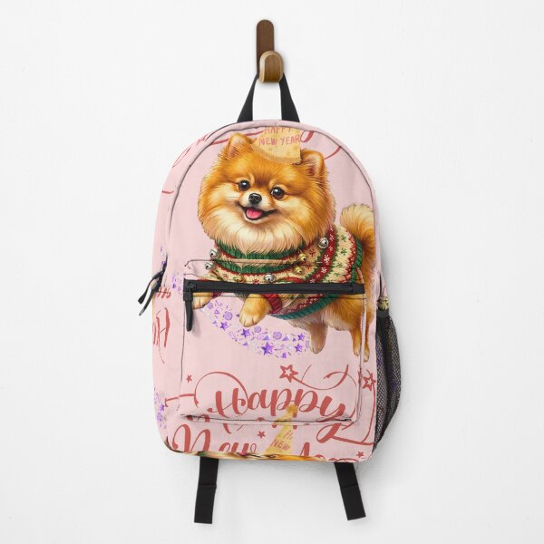 Item preview, Cute Pomeranian Dog Happy New Year Party | Festive Ugly Christmas Sweater designed and sold by E-SarnEdge.