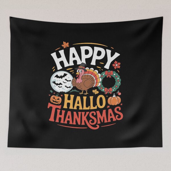 Item preview, Happy Hallothanksmas Halloween Thanksmas Holiday Season  designed and sold by RsFilsingerArt.