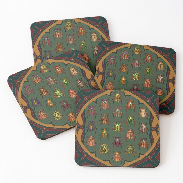 Item preview, Ornamental Christmas Beetles designed and sold by BrighidAine Art.