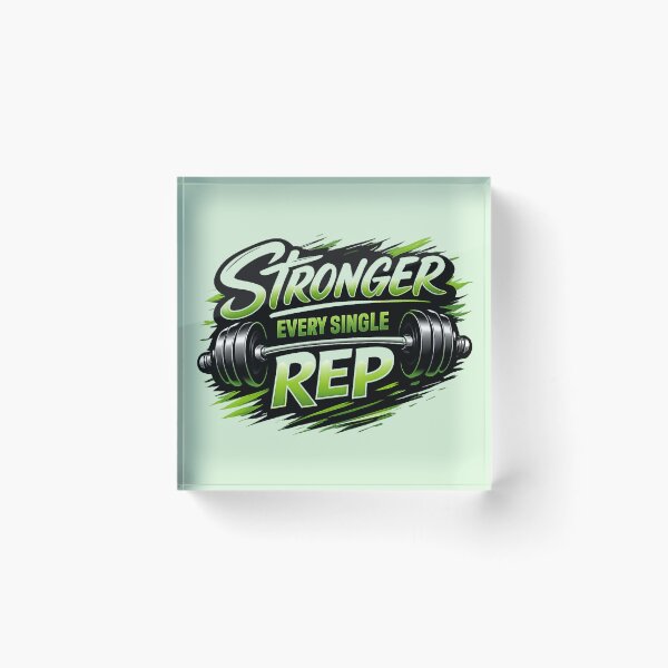 Item preview, Stronger Every Single Rep – Gym Motivation Fitness Design designed and sold by Right-UR.
