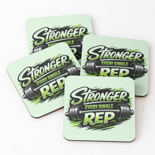 Item preview, Stronger Every Single Rep – Gym Motivation Fitness Design designed and sold by johnnie2749.