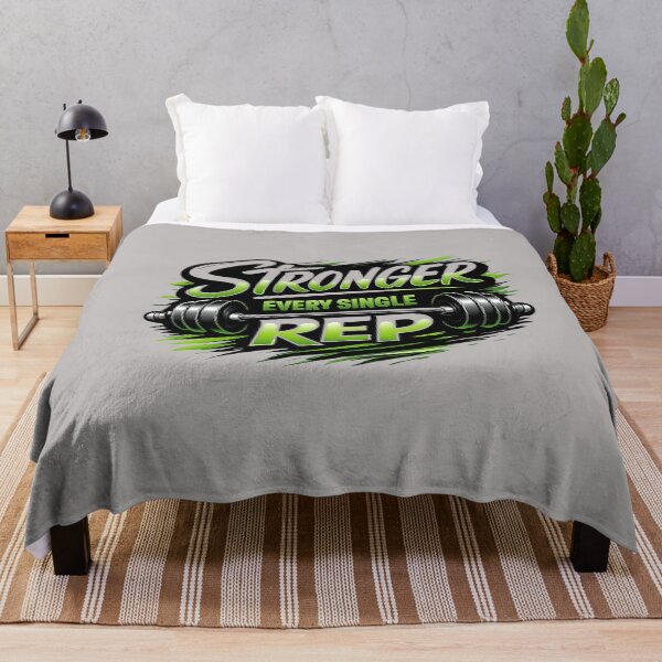 Item preview, Stronger Every Single Rep – Gym Motivation Fitness Design designed and sold by johnnie2749.