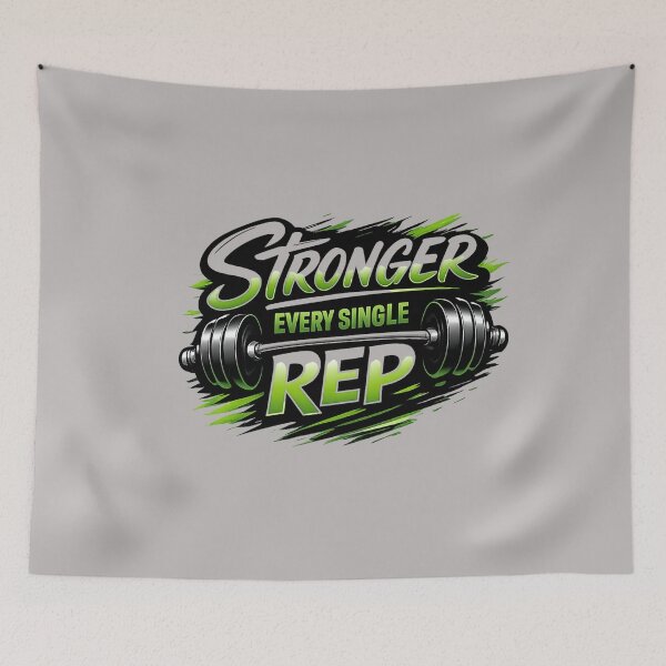 Item preview, Stronger Every Single Rep – Gym Motivation Fitness Design designed and sold by Right-UR.