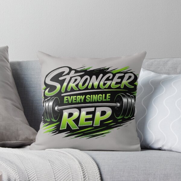Item preview, Stronger Every Single Rep – Gym Motivation Fitness Design designed and sold by Right-UR.