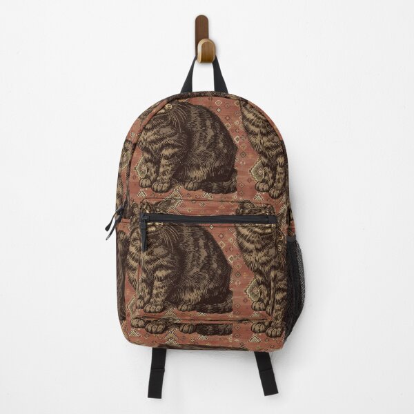 Item preview, Vintage Tabby Cat on Moroccan Rug designed and sold by designwiss.