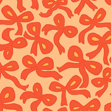 Artwork thumbnail, Cute Red Ribbon Bows Pattern by Naine M.
