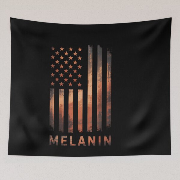 Item preview, Black History Melanin US Flag African Pride designed and sold by cosmicncozyS.