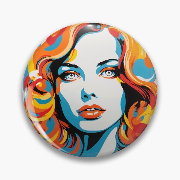 Item preview, Pop art portrait of a pretty woman with curly hair designed and sold by y-a-y.