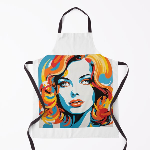 Item preview, Pop art portrait of a pretty woman with curly hair designed and sold by y-a-y.