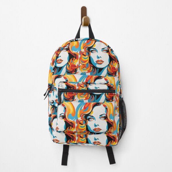 Item preview, Pop art portrait of a pretty woman with curly hair designed and sold by y-a-y.