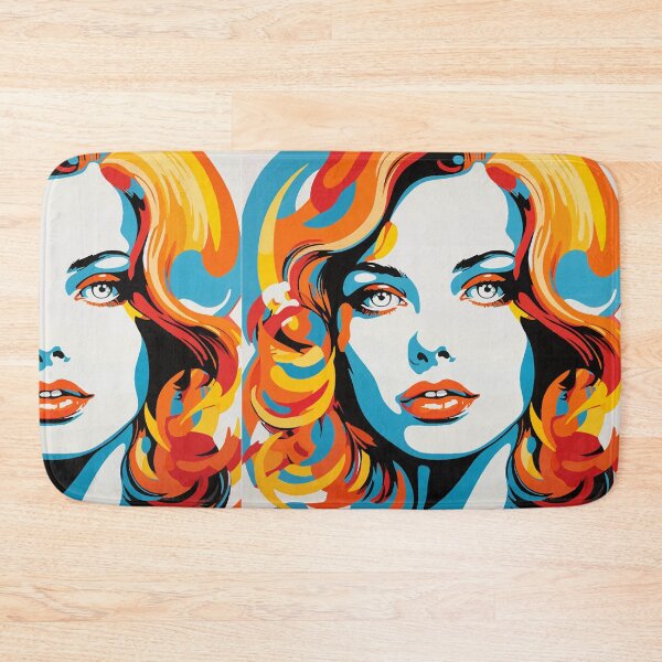 Item preview, Pop art portrait of a pretty woman with curly hair designed and sold by y-a-y.